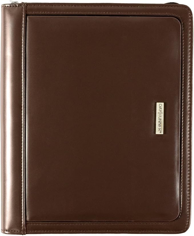 "AT-A-GLANCE Day Runner Windsor QuickView Slim Profile Starter Set, Undated, 3 Rings, Size 4, 5-1/2 x 8-1/2"", Black or Brown, Color Will Vary (101-0286) "