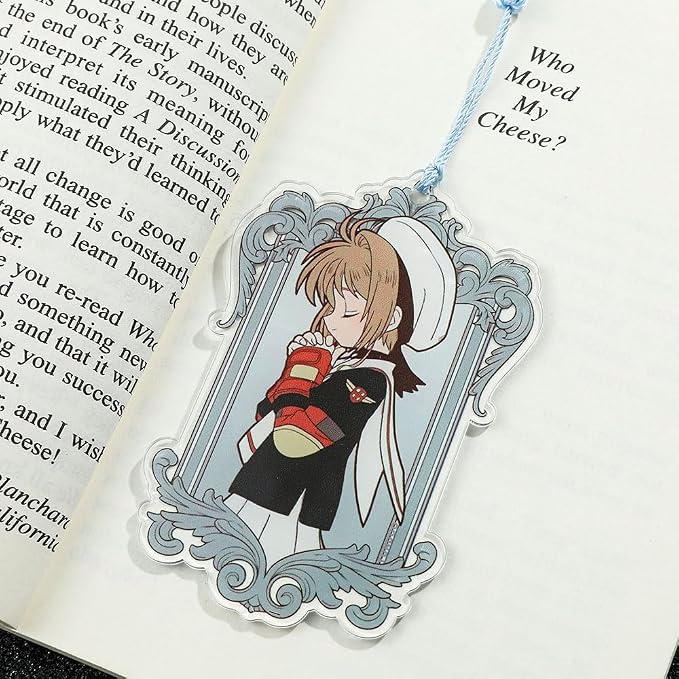Anime Magic Cards Captor Sakura Bookmarks Set - Sweet Cartoon Cute Book Marks for Reading Women Men Anime Fans, Book Accessories Collection Decor Hangings Gifts (Acrylic Style 2)