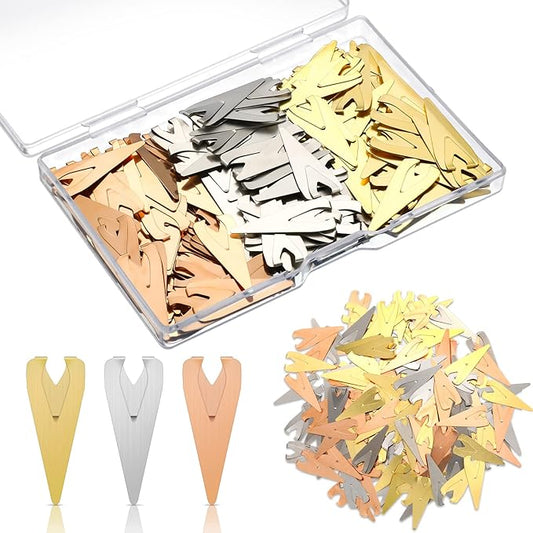 180 Pieces Metal BookDarts Bookmarks Bulk Mini Tin Brass Book Line Marker Mixed Page Marker Clips for Reading Readers Book Lovers Men Women, 3 Colors