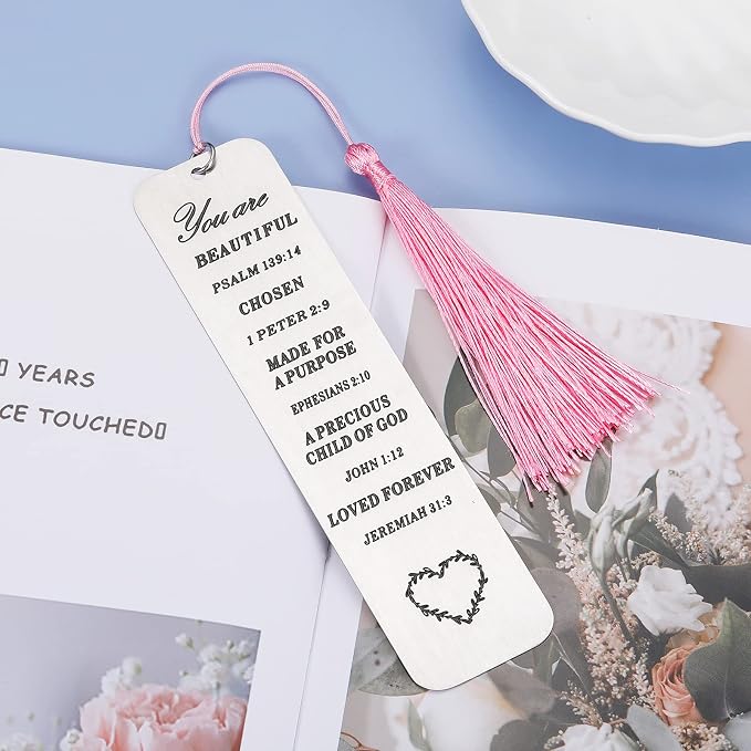 Inspirational Christian Gifts for Women: Bible Verse Bookmark with Tassel - Perfect for Book Lovers, Birthdays, Christmas, Friends, Sisters, Book Clubs & Religious Gifts