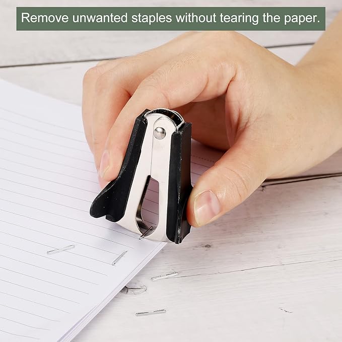 YOKIVE 6 Pcs Staple Remover, Mini Puller Steel Jaw | Staples Removal Great for Office Home Desktop (Red, Black, Blue)