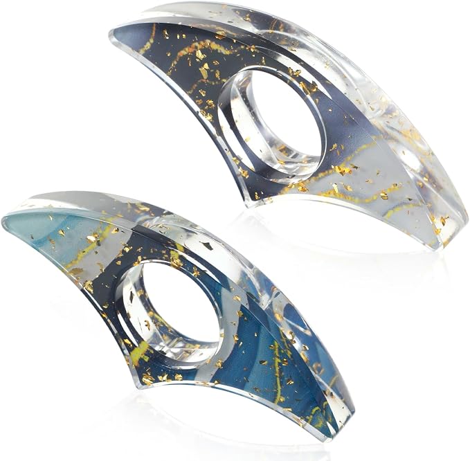 Ouligay 2 PCS Book Page Holder Book Thumb Page Holder for Thumb, Books Marks for Reading Accessories Dried Flower Resin Transparent Bookmark for Women Best Friend Books Lovers Teacher Readers