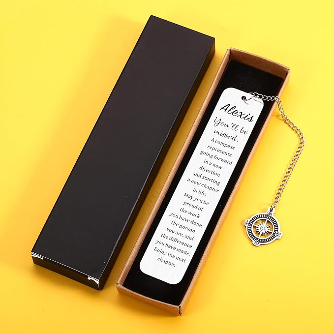Custom Name, Personalized Bookmark for Women, Farewell Gifts for Coworkers Women Friends Her Nurse Boss Teacher Employee You Will Be Missed Retirement Gift Coworker Leaving New Job Gifts for Women