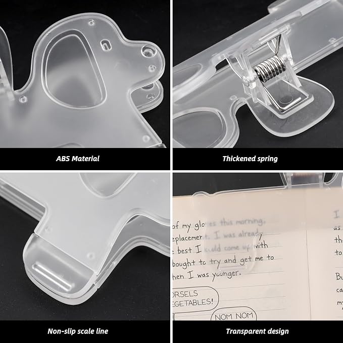 3 Pcs Book Clips,3 Colors Strong Page Holders for Reading,Portable Book Openers,Practical Book Page Markers for Teachers,Students,Office,and Home(Dog)