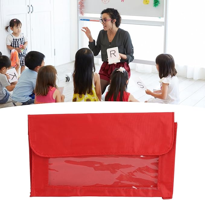Dioche Magnetic Learning Resource Pockets, Portable Storage Magnetic Whiteboard Accessory Pockets for Classroom, Kindergarten and Homeschool