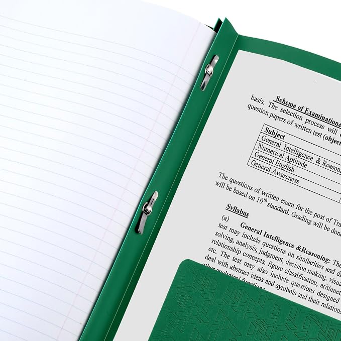 Five Star 2-Pocket Folder, Plastic Folder with Stay-Put Tabs and Prong Fasteners, Holds 8-1/2" x 11" Paper, Forest Green (72111) (Pack of 2)