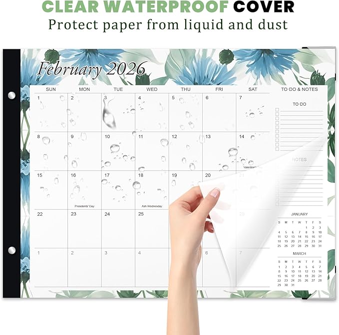 Desk Calendar 2026-2027 - Large 22x17 Monthly Calendar, 18 Month Desk Top Calendars (Jan 2026–Jun 2027) Teacher & Office Desk Calendars Organizer (white, 22 * 17)