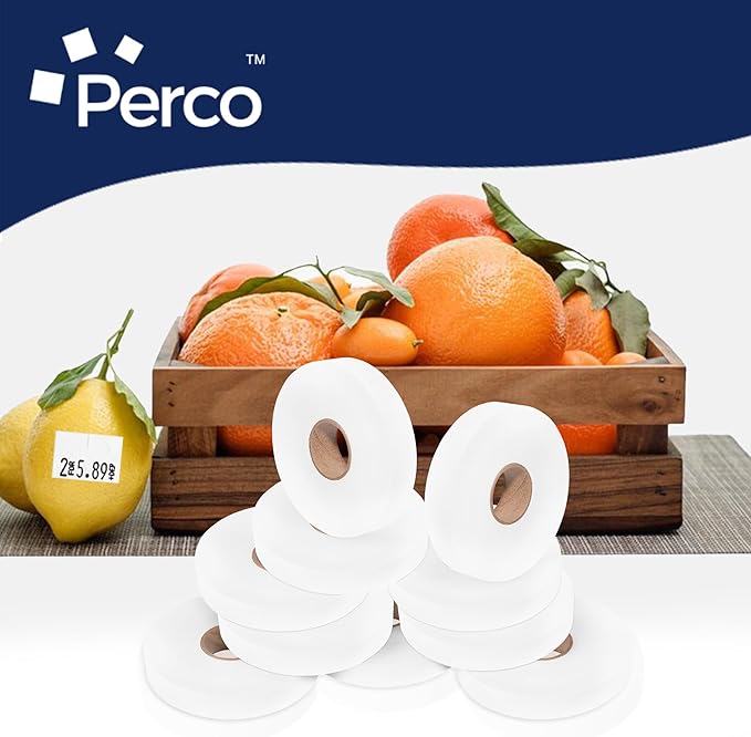 Perco White Pricing Labels for Monarch 1130 Pricing Gun, 3 Sleeves - 75,000 Price Gun Labels with Bonus Ink Rolls