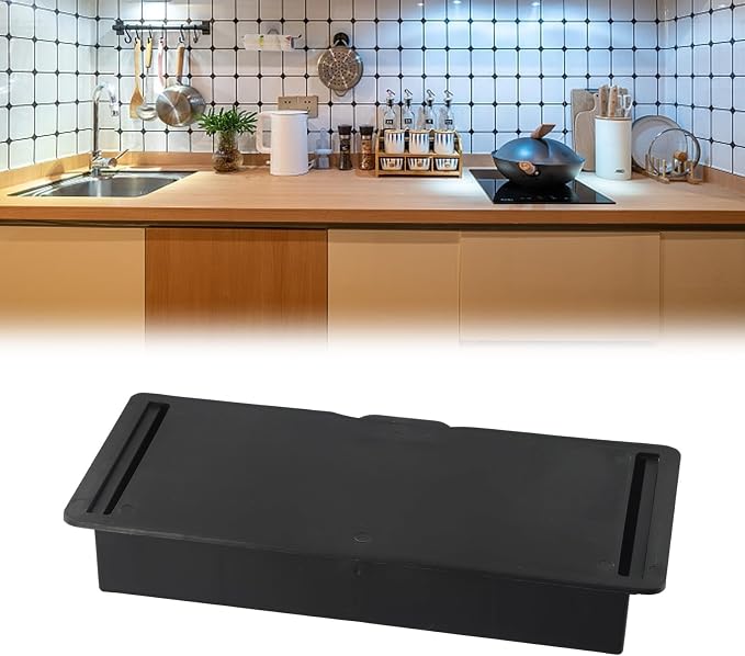 Under Desk Drawer Organizer Self-Adhesive Box Attachment,For Office Home Desktop Pen And Things Holder, Hidden-Design For Space-Saving And More Neat,ABS Plastic(Black)