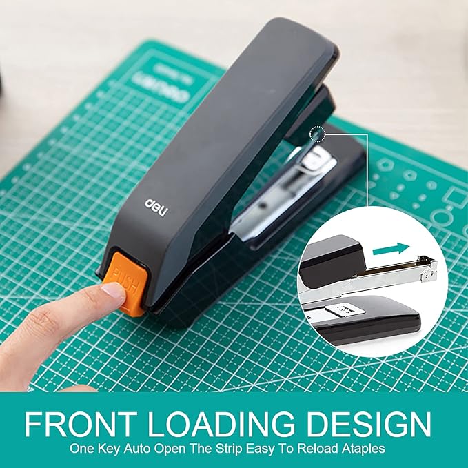 Heavy Duty Staplers Office, Effortless Ergonomic Design Stapler, 60 Sheet Capacity(Deli0465)