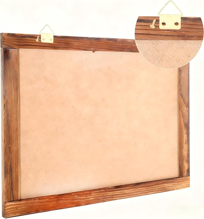 newnewshow 12"x16" Magnetic Chalkboard with Rustic Wood Frame for Wall-Mounted - Multi-Purpose Hanging Sign for Menu, Memo & Doodle