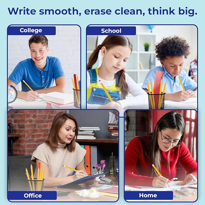 Rosmonde Pencils Bulk, 365 Pack, Pre Sharpened #2, Pencils Set, Easy Hold Grip With Erasers On Top, Sharpened #2 HB for Effortless Writing, Perfect for Classroom Use and Back to School Supplies