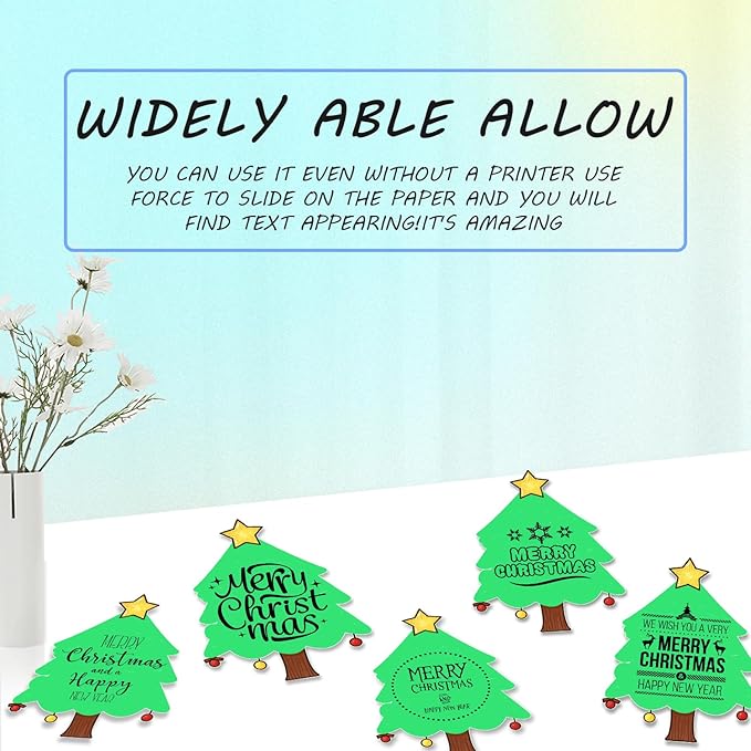 Thermal Labels Christmas Tags for Xmas Compatible with Phomemo M100/M110/M150/M221/M220/M120/M200/M250 Label Printer,1.97''x3.15''(50x80mm), 100 Labels/Roll