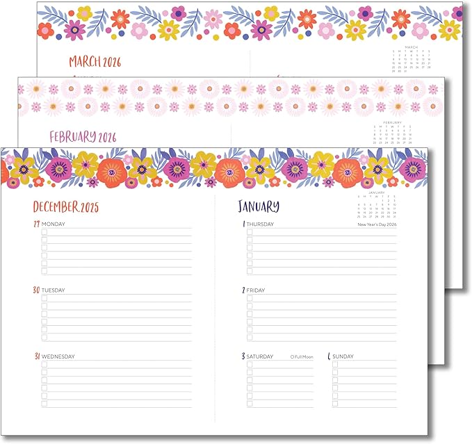 High Note 2026 Planner, 12-Month Weekly & Monthly Flexible Cover Calendar Book with Goal & Project Planning Pages, 2026, 5.75" x 7.5", by Jess Phoenix