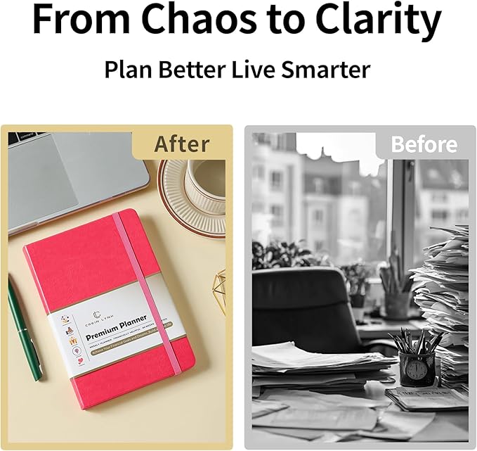 Planner 2025-2027, 36 Months Weekly and Monthly Planner with Budget & Goal Setting, 8.3" x 5.7", Flexible Cover, Daily Organizer with Inner Pocket, Bookmarks, Pen Holder for School Office Home, Pink