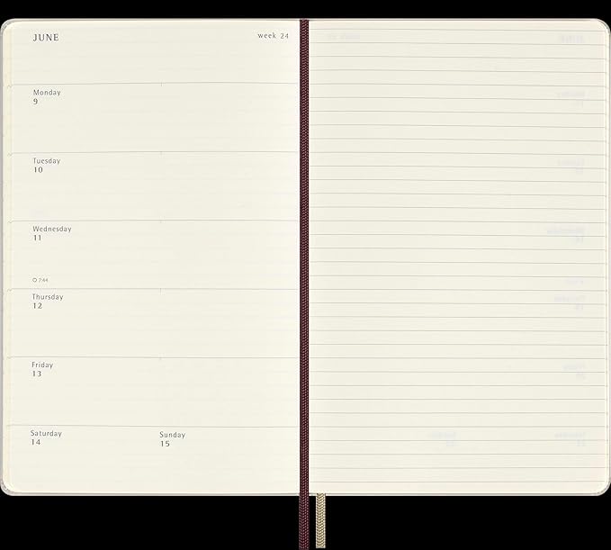 Moleskine Wizarding World Harry Potter Limited Edition Spells Collection, 12 Month 2025 Weekly Planner, Wingardium Leviosa spell cover, Hard Cover, Large (5" x 8.25"), Pearl Grey, 144 pages