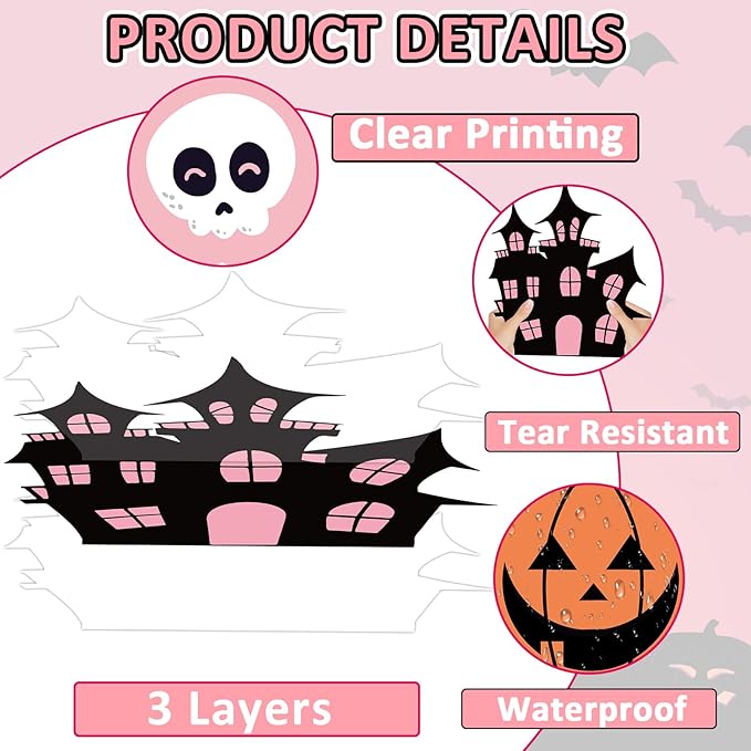 Halloween Ghost & Pumpkin Paper Cutouts - Spooky Season Decors for Classroom, Home & Party Wall