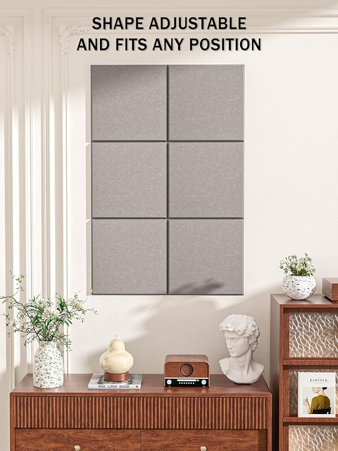 Hsurbtra Large Cork Board for Wall 36 x 24 Inch, 6 Pack Felt Bulletin Notice Board with Pushpins for Office Home School Farmhouse Wall Decor, Khaki