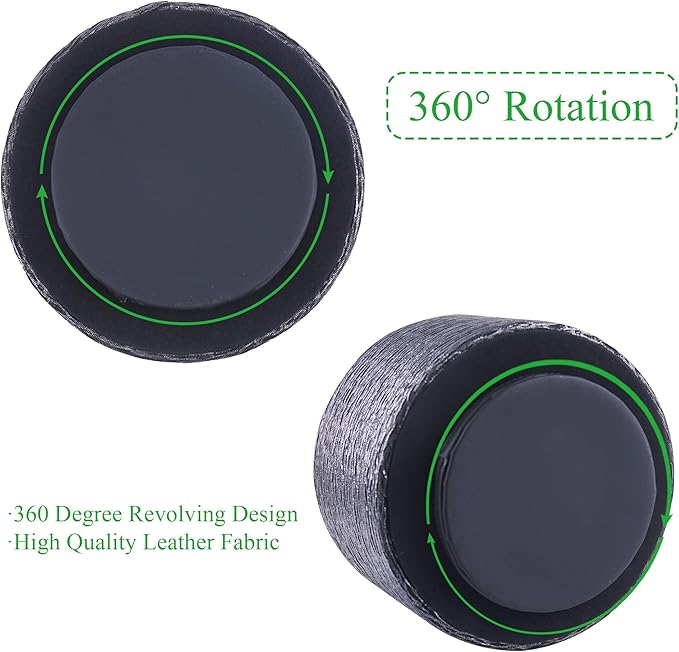 Round Leather Art Supply Organizer,Remote Control Holder,360-degree Rotating Pen Organizer with 4 Compartments(1-Light Tree Silver)