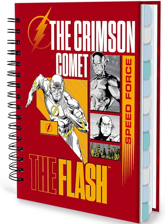 Superhero Large Planner - Undated Daily, Weekly & Monthly Life Planner, 2025 2026 2027 Calendar & Holiday Habit Tracker, Monthly Tabs, 12 Months Spiral Notebook for Office School Gift Supplies(Red)