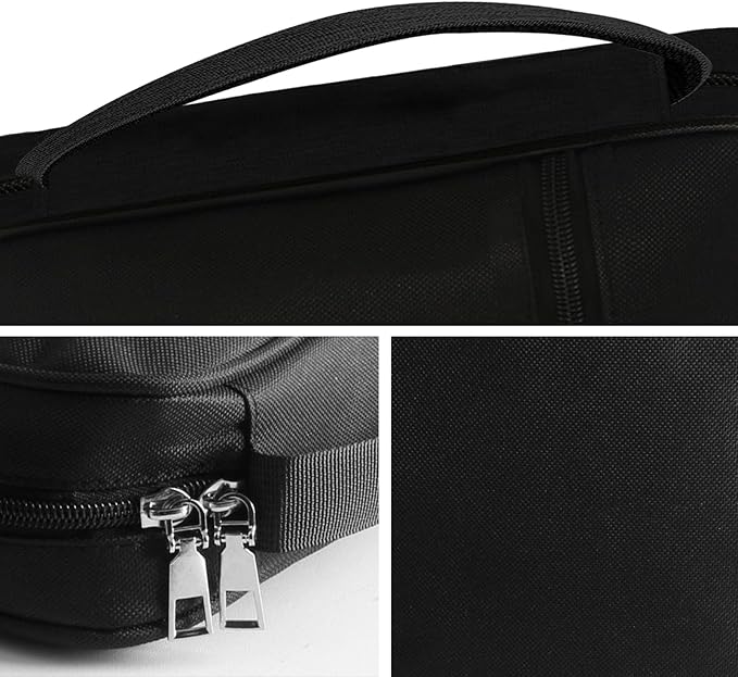 Bible Cover Bag for Men Women, Bible Holder Carrying Book Case Church Bag Bible Protective with Handle and Zippered Pocket (Black)