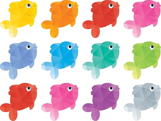 Teacher Created Resources Colorful Fish Mini Accents (TCR3551)
