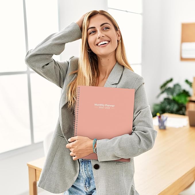 2026-2029 Monthly Planner - 3 Year Planner 2026-2029, July 2026 - June 2029, 9" x 11'', 3 Year Calendar Planner 26-29, 36 Monthly Calendar with Tabs, Notes Pages, Inner Pocket - Pink