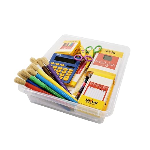 School Smart Sturdy Plastic Storage Tray, Multifunctional Design for Classroom, Home, and More, Letter Size, Blue