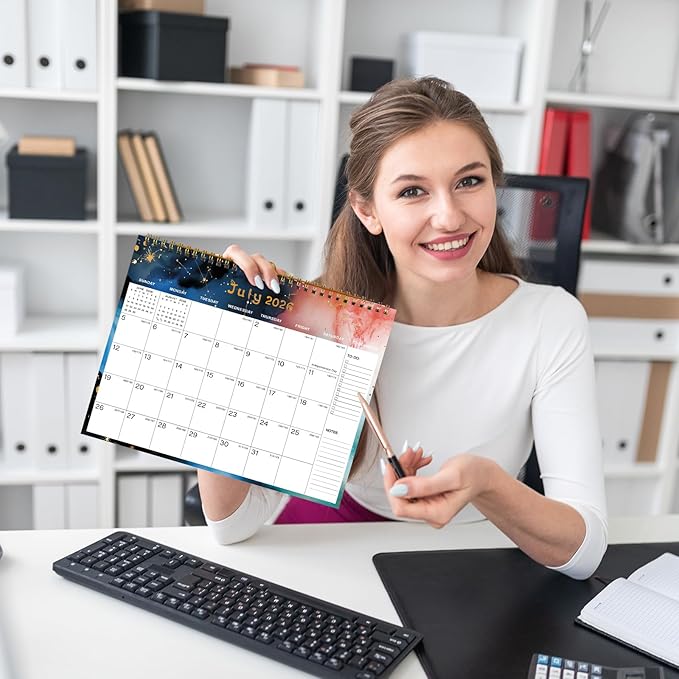 2026-2027 Wall Calendar - Includes January 2026 to June 2027, 18-Month Paper Wall Calendar 11 x 8.5 Inches.Thick Paper with Julian Dates and Block for New Year and Christmas Holidays To-dos ＆ Notes (I)