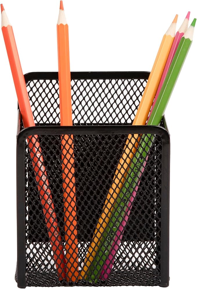 Magnetic Pen Holder - Magnetic Black Mesh Locker Cups, Organizational Supplies, Strong Magnet Storage Marker Pen Pencil Organizer for Refrigerator,Whiteboard,Locker Accessories
