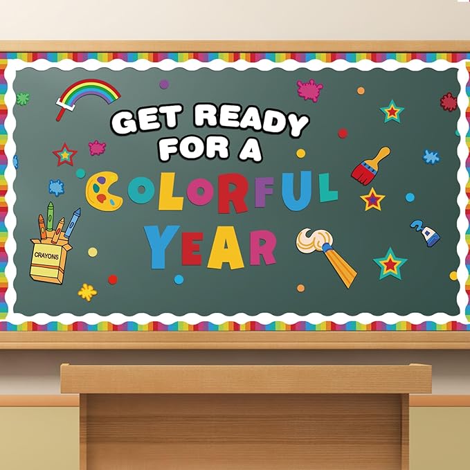 Classroom Bulletin Board Decoration Set Welcome Back to School Bulletin Board Decor Cutouts Colorful Classroom Wall Door Decorations for Kindergarten Preschool Elementary Middle School