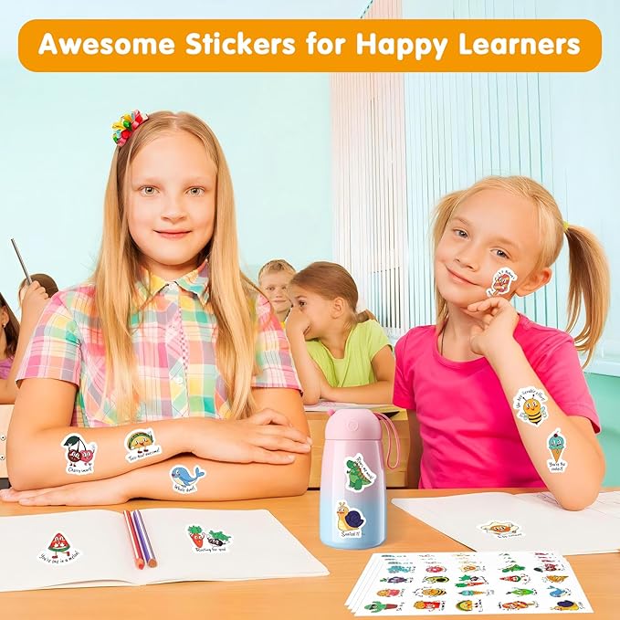 900PCS Classroom Must Haves Reward Stickers– Premium Teacher Supplies with Bulk Kids Stickers - Fun, Motivational, and Rewarding Office Products to Motivate Students and Enhance Interaction