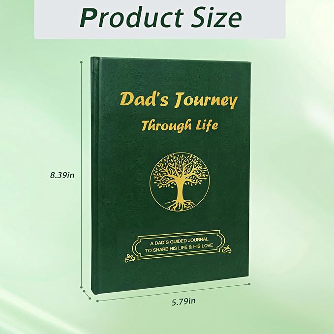 A Father's Guided Journal to Share His Life Memory Keepsake Book,Fathers-Day Birthday Gift for Dad Life Journey Daddy Story Journal,Hear Dad Story,Dark Green