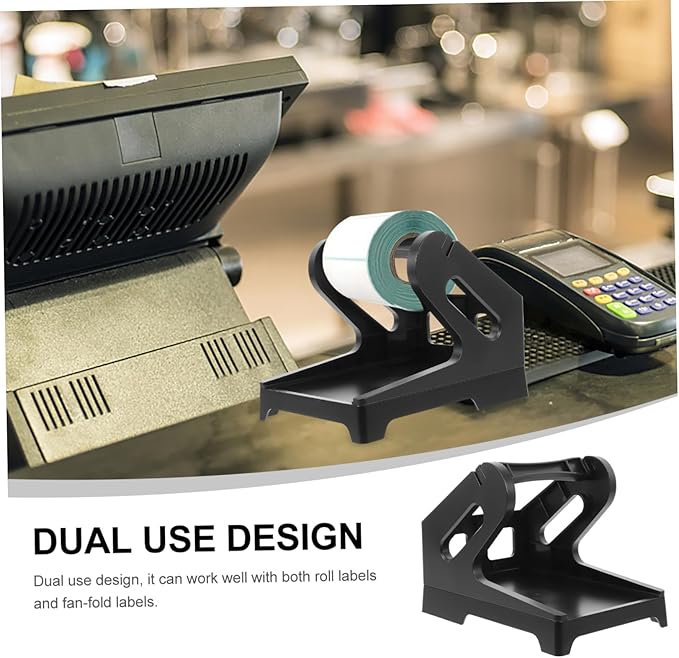 NUOBESTY 1pc External Label Roll Holder Label Paper Stand for Thermal Printers Easy to Assemble Rack for Fan-fold Suitable for Offices Stores and Factories