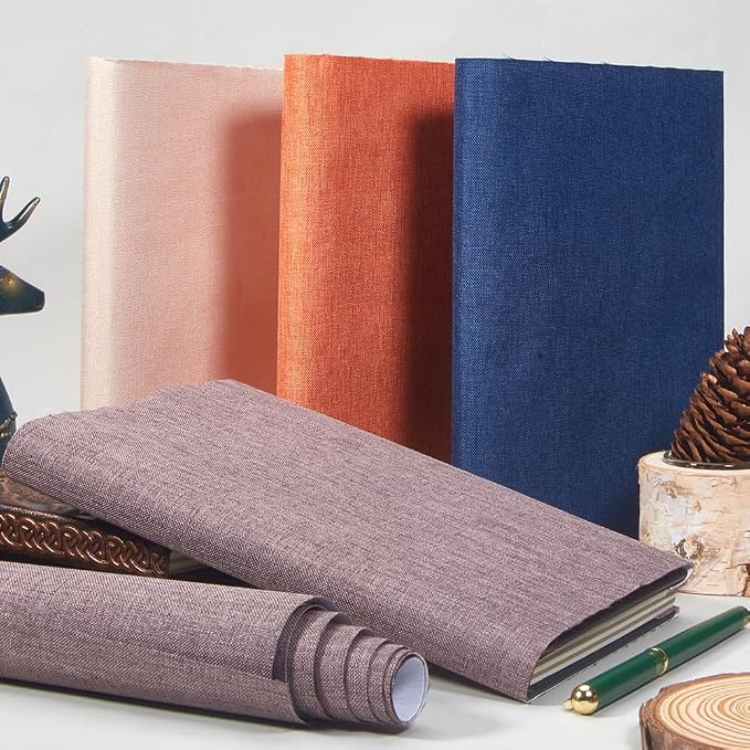 CRASPIRE 51 x 11.8 Linen Book Cloth Camel for Book Binding A4-A8 Fabric Surface Paper Backed Bookcover Books Album Scrapbooking Archival DIY Covering Protector Bookcloth Bookbinding Supplies