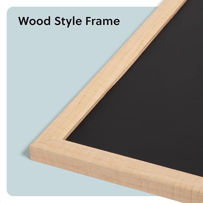 U Brands Chalkboard, 24" x 36", Birch Wood Frame, Blackboard Surface, Wall Mountable, Dry Erase Board, Home, Classroom & Office Organization, Memo & Message Board