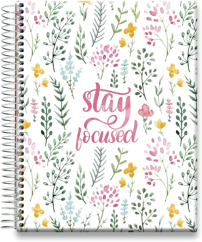 Tools4Wisdom Planner 2026-2027 - Dated April 2026-2027 June - Weekly Monthly Daily Academic Year Calendar with Stickers, Tabs, Pocket & Thick Paper - Spiral Bound 8.5x11 Hardcover - A6J7 - Stay-Focused-Floral
