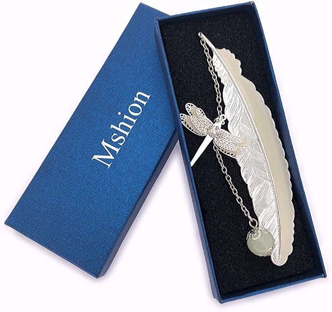 Luminous Bookmark, Retro Glow in The Dark Reading Bookmarks for Women Men Lovers,Book Markers with Pendant Holiday Gifts