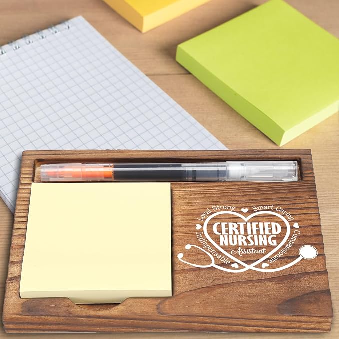 Certified Nursing Assistant Appreciation Gifts Inspirational Quote Healthcare Worker Medical Student Graduation Nursing Nurse Week Thank You Gift CNA Desk Self Stick Note Pad Holders EDP209