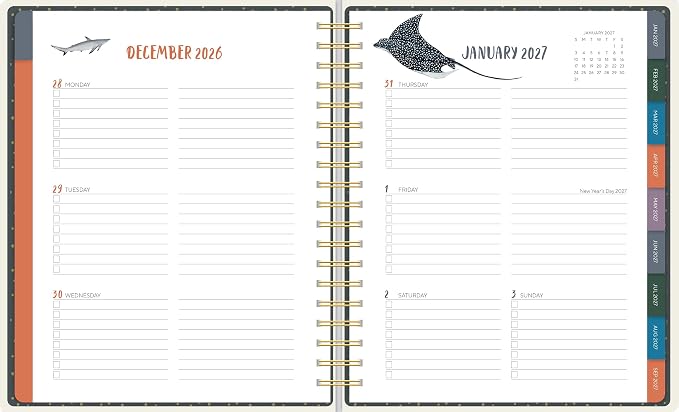 High Note 2027 Planner, 17-Month Weekly & Monthly Hardcover Planner: August 2026 to December 2027, 9" x 10", Orders of the Animals with Notes, Lists & Reference Pages + Sticker Sheet