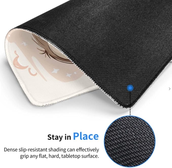 Voltique Mouse Pad Small Desk Mat, Sloth Computer Mousepad with Stitched Edges Non-Slip, Keyboard Mouse Pad for Desktop Office Desk Accessories