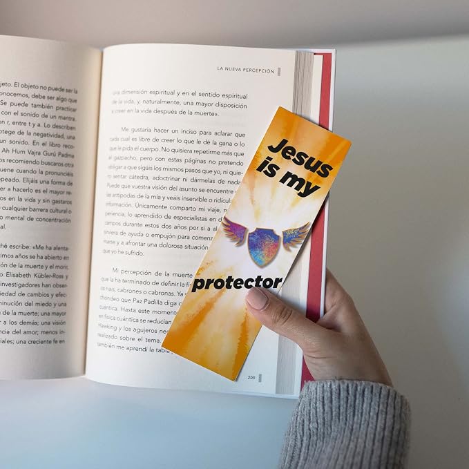 Jesus is My Protector, Psalm 18:2, Bulk Pack of 25 Christian Bookmarks, Bible Verse Book Markers, Sunday School Prizes with Memory Verses, Scripture Gifts