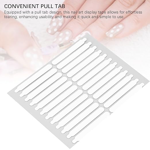 10 Sheets Double Sided Strong Adhesive Tape for Nail Displays and Packaging – Suitable for Nail Art Accessories