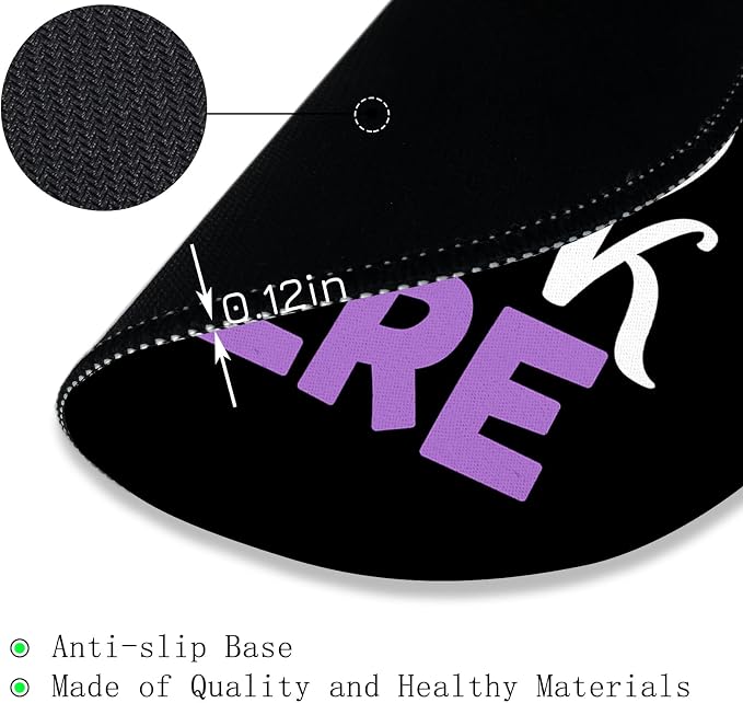 Gctriki Round Mouse Pad 8.6 x 8.6 Inch, Funny Mousepad for Gaming Laptop Computer, with Stitched Edge Non-Slip Rubber Base, Cute Home Office Decor Desk Accessories, I Don't Know I Just Work Here