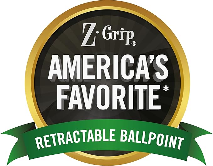 Zebra Pen Z-Grip Retractable Ballpoint Pen, Medium Point, 1.0mm, Black Ink, 18 Pieces, Model Number: 22218 (Pack of 48, 864 Count Total)