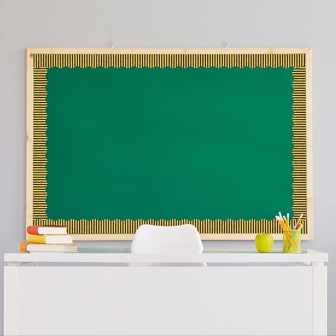 Whaline 69Ft Summer Glitter Bulletin Board Borders 5 Designs Yellow Black Bee Theme Decoration Trim Bee Bulletin Board Stickers for School Classroom Office Bee Party Decoration
