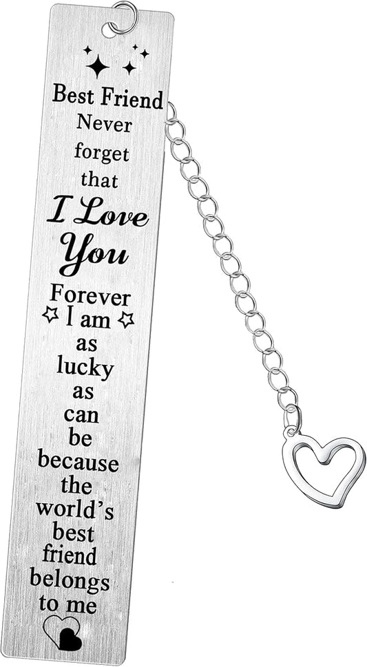 Best Friend Bookmarks - Friendship Keepsakes for Birthday, Christmas, Graduation & Book Club