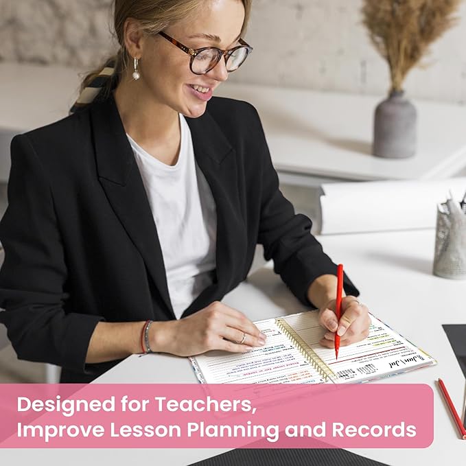 Planner 2026-2027, Academic Year Monthly and Weekly Calendar Planner, Jul 2026 - Jun 2027, Hardcover Teacher Student Planning Agenda book with Tabs, Perfect for School Office Supplies, 6.3" x 8.5" - Bloom Floral