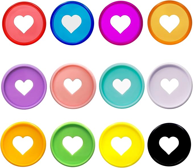 100pcs Planner Expander Discs 0.94Inch Book Binding Disc For Discbound Notebook Accessories Heart Binder Rings(All Mixed,0.94inch/24 mm)