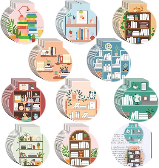 AmazingSpark 50 Pcs Magnetic Reading Bookmarks Bulk Bookshelf Magnet Awards for Book Lover Motivational Book Marker Clips for Students Teacher Office Classroom Incentives